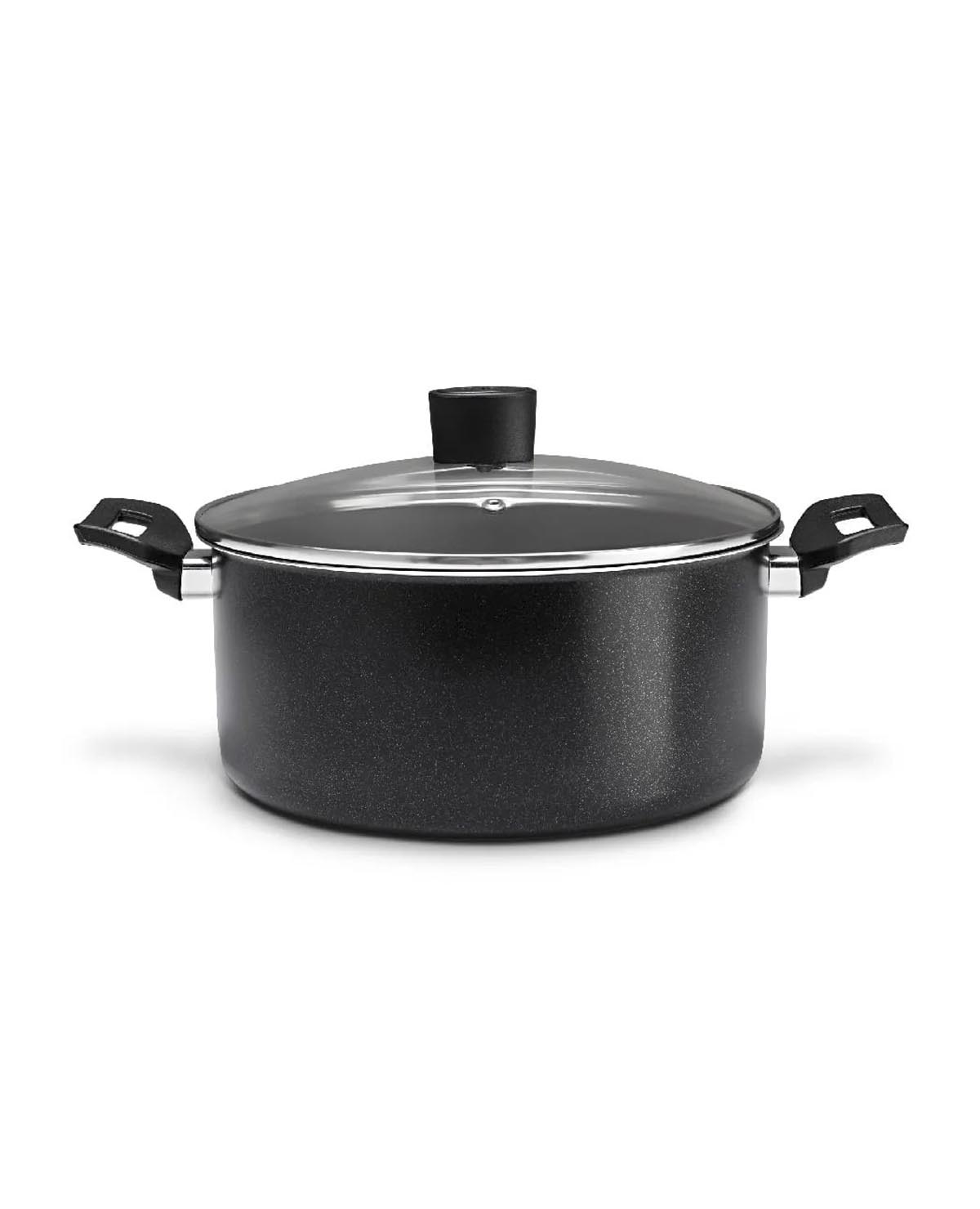 Cacerola con Tapa Brinox Ebony 22 Cm color Negro